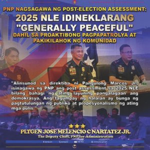 HALALAN 2025,  PINAKAMAPAYAPA SA  KASAYSAYAN – PNP
