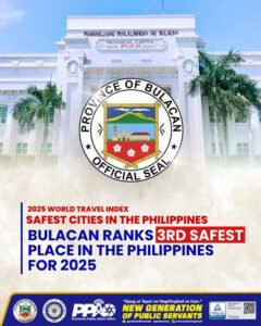 BULACAN, PANGATLO SA PINAKALIGTAS NA LALAWIGAN SA BUONG PILIPINAS NGAYONG 2025!